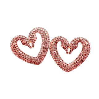 Treasure Jewels - Swan Heart Crystal Earrings