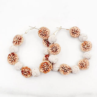 Treasure Jewels - Floral Bronze Hoop Earrings