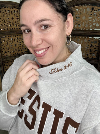 Jesus/John 3:16 Mockneck, Gray
