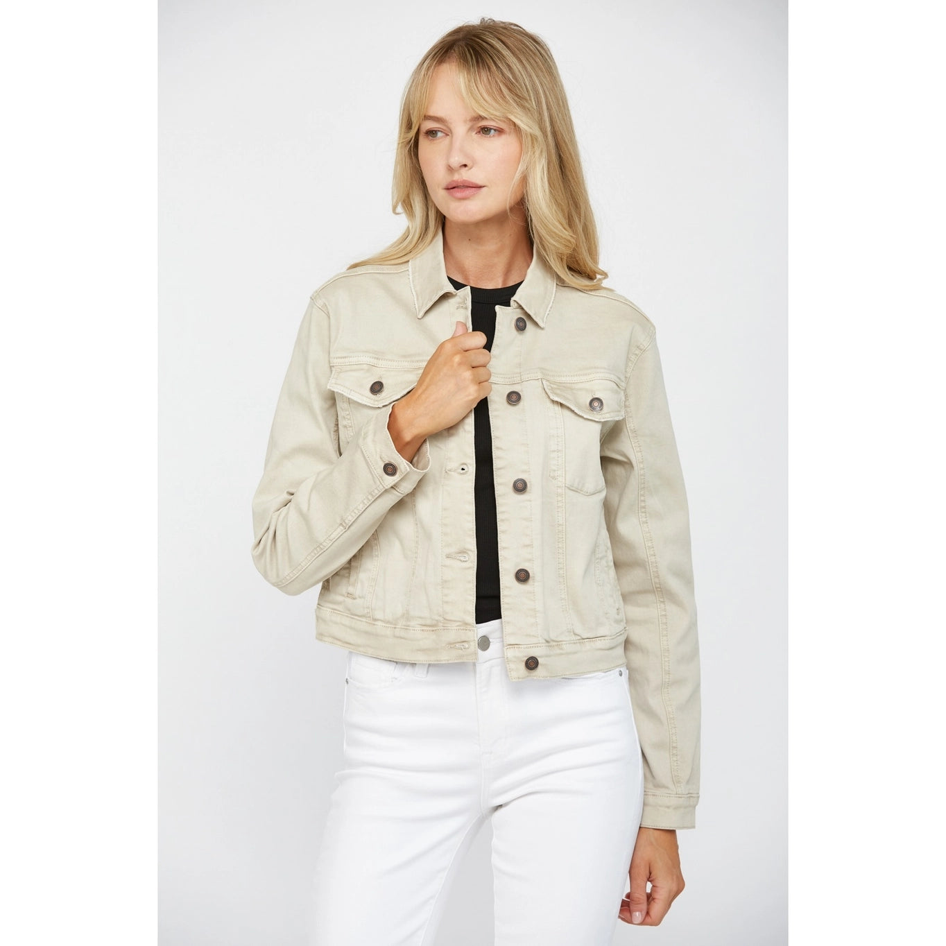 MICA DENIM STRETCH CLASSIC JACKET SAND