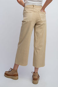 Easel Button Front Stretch Twill Pants