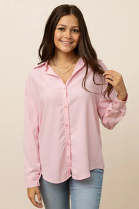 Grace + Emma Kathryn Classic Button-Up Light Pink