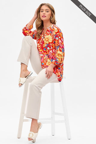 Dear Scarlett Lizzy Blouse Tomato LIZ-C0172