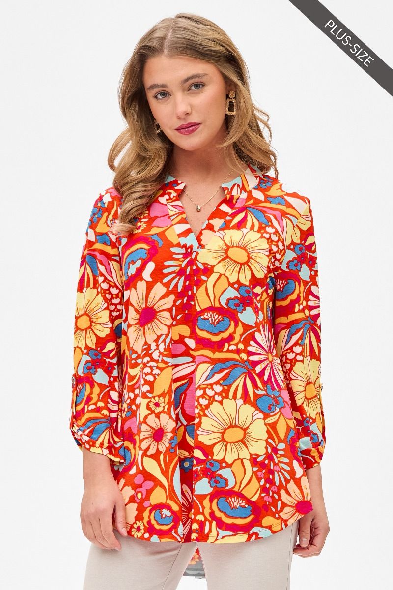 Dear Scarlett Lizzy Blouse Tomato LIZ-C0172