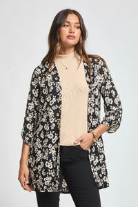 Dear Scarlett Lizzy Cardigan - Black Floral