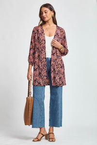 Dear Scarlett Lizzy Cardigan - Wine Floral