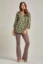 Load image into Gallery viewer, Dear Scarlett Lizzy Luxe Top- Olive Floral
