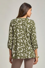 Load image into Gallery viewer, Dear Scarlett Lizzy Luxe Top- Olive Floral
