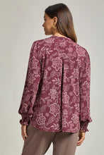 Load image into Gallery viewer, Dear Scarlett Lizzy Smocked Top - Chocolate Floral
