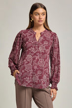 Load image into Gallery viewer, Dear Scarlett Lizzy Smocked Top - Chocolate Floral
