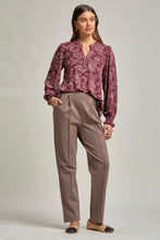 Load image into Gallery viewer, Dear Scarlett Lizzy Smocked Top - Chocolate Floral
