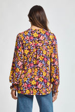 Load image into Gallery viewer, Dear Scarlett Lizzy Smocked Top - Chocolate Floral
