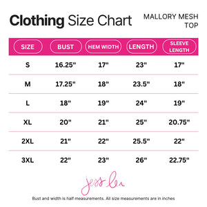 Jess Lea - Mallory Mesh Glitter Top – Sheer Black & Magenta Sparkle Long Sleeve