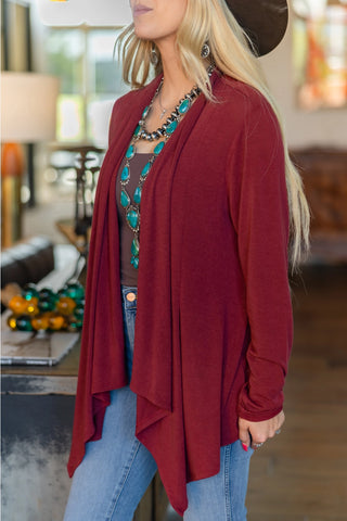 Soft Drape Open Front Cardigan