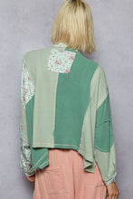 Load image into Gallery viewer, POL Round Neck Peace Patch Floral Oversized Fit Knit Top
