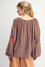 Load image into Gallery viewer, Easel Embroidered Rayon Gauze Babydoll Tunic
