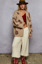 Load image into Gallery viewer, POL Long Sleeve Fruit Motif Pattern Berber Sweater Cardigan

