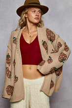 Load image into Gallery viewer, POL Long Sleeve Fruit Motif Pattern Berber Sweater Cardigan
