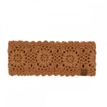 Load image into Gallery viewer, CC Flower Crocheted Headwrap – Cozy One Size Winter Ear Warmer
