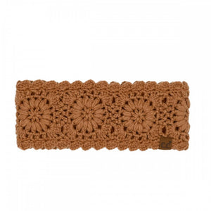 CC Flower Crocheted Headwrap – Cozy One Size Winter Ear Warmer