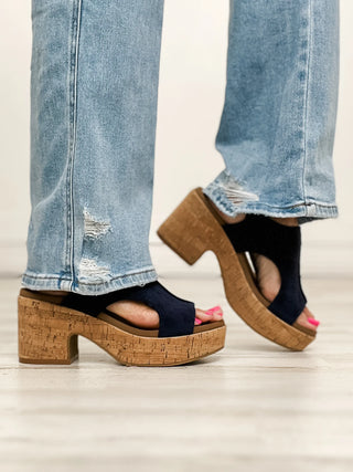 Corkys Miss Carley Wedge - Navy