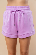 Load image into Gallery viewer, White Birch High Waisted Solid Knit Shorts- Lilac
