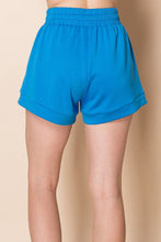 Load image into Gallery viewer, White Birch High-Waisted Knit Shorts- Blue
