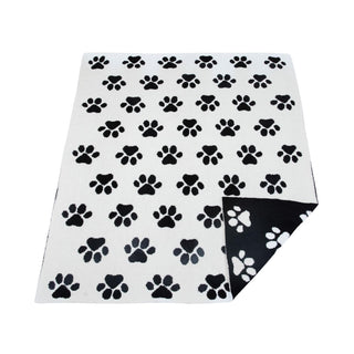 Paw Print Plush Blanket – Soft Cozy Throw 50” x 60”