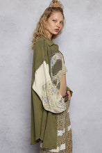 Load image into Gallery viewer, POL Balloon Sleeve Double Gauze Peace Star Patch Shirt Top

