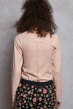 Load image into Gallery viewer, POL Square Neck Solid Placket Detail Cut and Sew Knit Top
