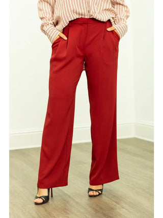 Grace + Emma Pleat-Front Trousers