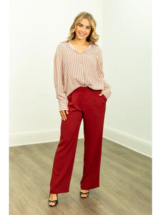 Grace + Emma Pleat-Front Trousers