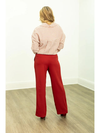 Grace + Emma Pleat-Front Trousers