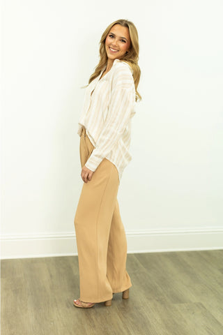Grace + Emma Pleat-Front Trousers