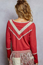 Load image into Gallery viewer, POL Long Sleeve Double Gauze Solid Knit Rib Top
