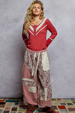 Load image into Gallery viewer, POL Long Sleeve Double Gauze Solid Knit Rib Top
