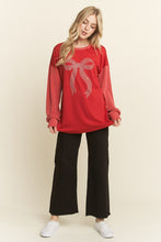 Load image into Gallery viewer, Heimish Solid Urban Ribbed Ribbon Rhinestone Top
