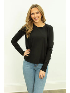 Grace + Emma Ribbed Long-Sleeve Top