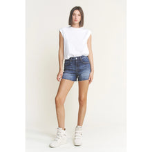Load image into Gallery viewer, MICA DENIM SUPER HIGH RISE SHORTS DARK SEA BLUE
