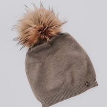 Load image into Gallery viewer, Fine Knit Fur Pom Slouchy Beanie Wholesale-Beanie-Pretty Simple
