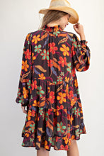 Load image into Gallery viewer, Easel Floral Printed Rayon Gauze Tiered Dress

