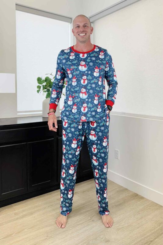 Shirley & Stone Christmas Snowman Pajama – Cozy, Cute, and Camera-Ready
