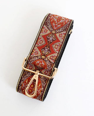 SS050RR Boho Adjustable Guitar Strap - Tan Gray