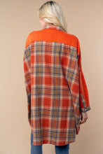 Load image into Gallery viewer, White Birch - Plaid Oversized Knit Shacket
