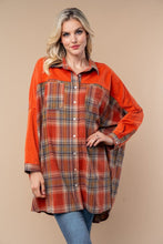 Load image into Gallery viewer, White Birch - Plaid Oversized Knit Shacket
