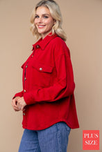 Load image into Gallery viewer, White Birch Oversized Fleece Shacket | Cozy Button Down
