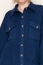 Load image into Gallery viewer, White Birch Oversized Fleece Shacket | Cozy Button Down
