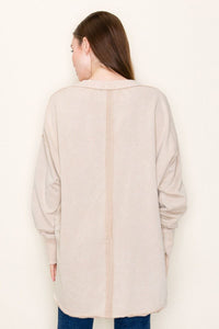 White Birch Oversized Long Sleeve Top – Relaxed Casual Fit