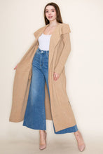 Load image into Gallery viewer, White Birch Knit Jacket with Belt – Longline Layer

