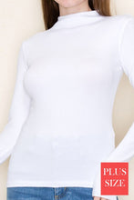 Load image into Gallery viewer, White Birch Mock Neck Long Sleeve Top – Fitted Layering Essential
